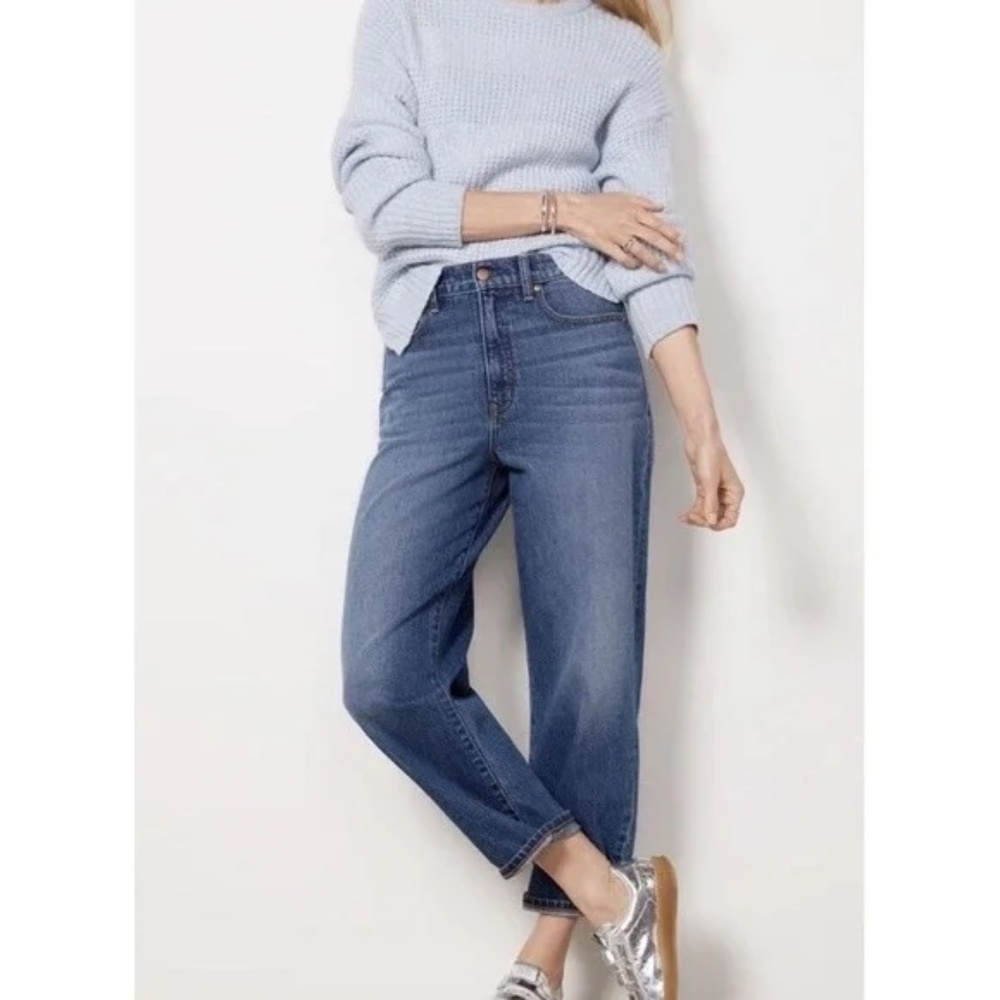 Evereve Women's Vintage Barrel Lago Jeans Mid Wash Size 28 Like New